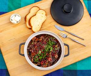  Beef, bean, and potato stew 